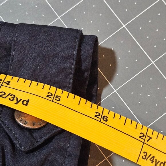 VTG Blue Label Polo Ralph Lauren Coat XXL Navy Fleece Lined Zip M Rolled Hoodie - Picture 12 of 16